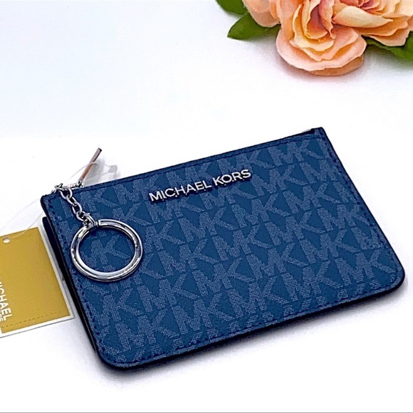 MICHAEL KORS SMALL TOP ZIP COINPOUCH DK CHAMBRAY - Picture 3 of 16